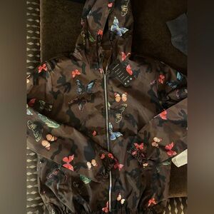Urban Society Brown Jacket with Butterfly Design